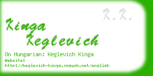 kinga keglevich business card